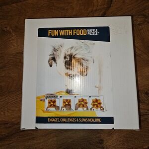 OurPets Fun With Food Waffle Puzzle Interactive Dog Slow Feeder Enrichment Toy